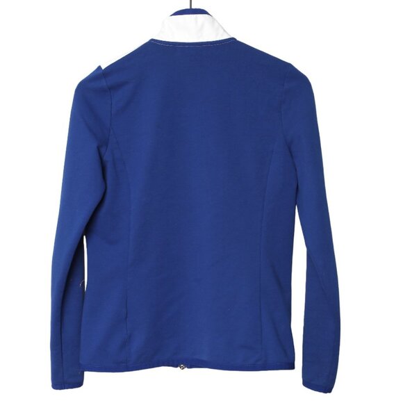 Lauren Ralph Lauren Active Quilted Jacket Blue White Coat Full Zipper Stretch - Picture 4 of 7